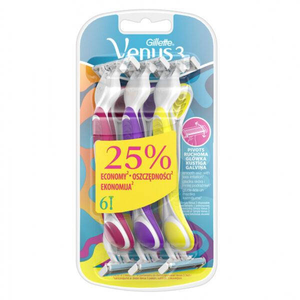 Одноразовые бритвенные станки Gillette Venus Simply 3 Plus , 6 шт (плавающая кассета)
Одноразовые бритвенные станки Gillette Venus Simply 3 Plus , 6 шт (плавающая кассета)