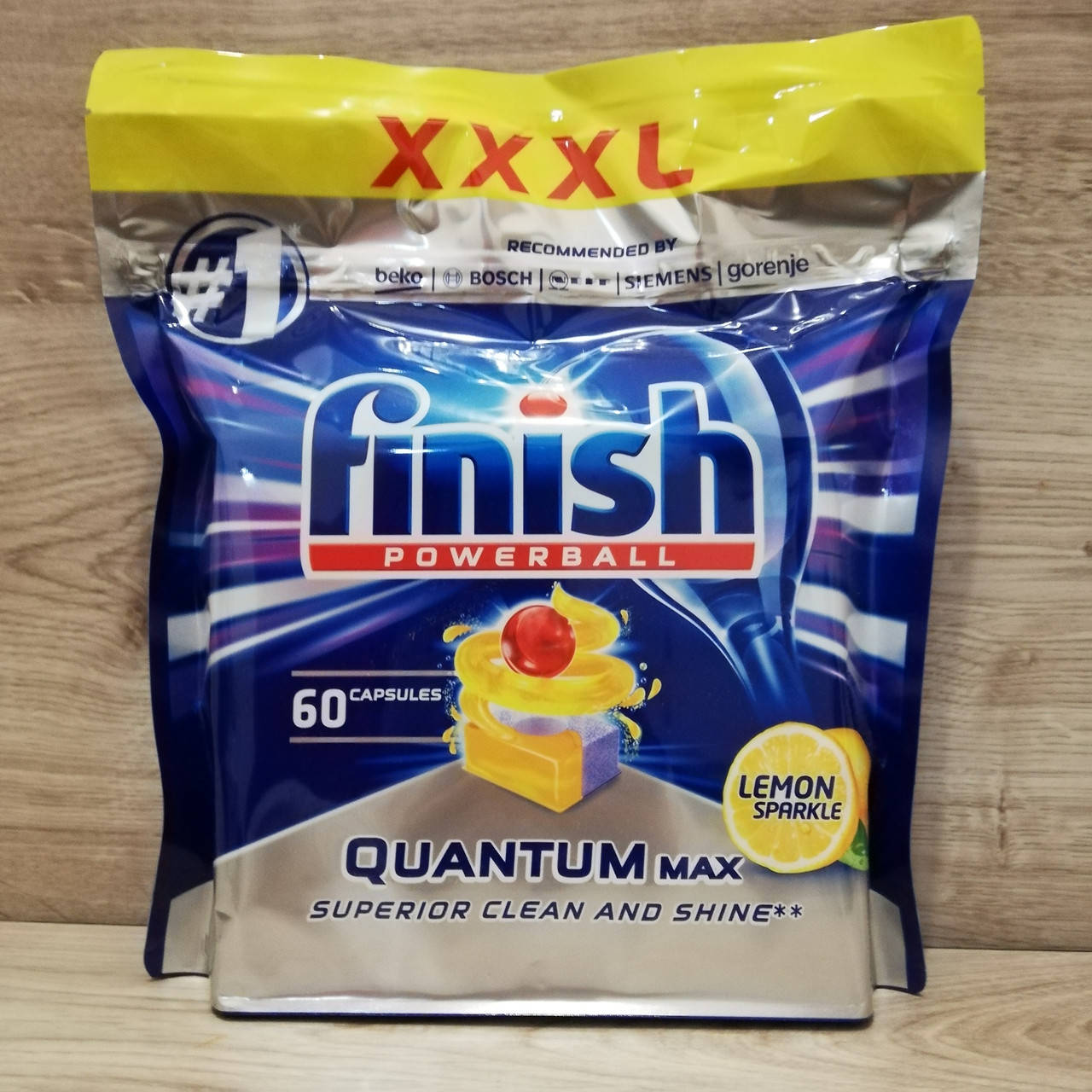 Таблетки для посудомоечной машины FINISH Quantum Лимон 60 шт