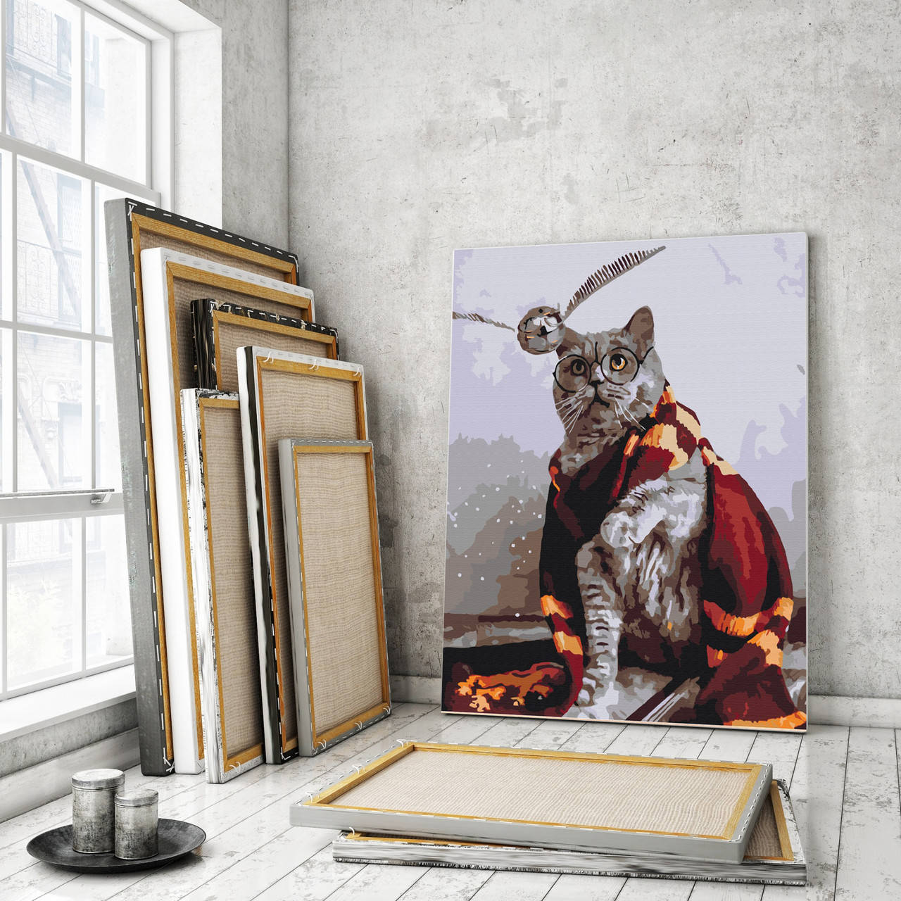 Картины по номерам Brushme 40*50 "Котик ловец снитча" №36543 Br25_2018_36543