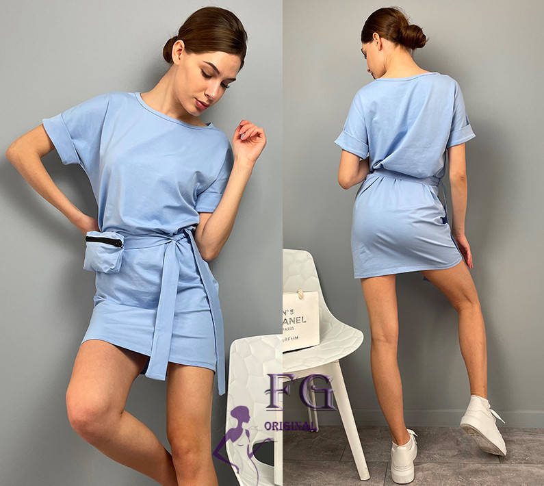 Приталенное женское летнее платье с сумкой на поясе и коротким рукавом 42-52р
Приталенное женское летнее платье с сумкой на поясе и коротким рукавом 42-52р