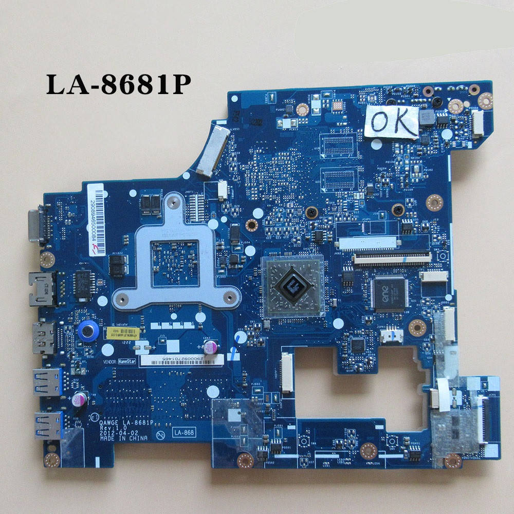 Материнская плата Lenovo IdeaPad G585, N585, P585 QAWGE LA-8681P Rev:1.0 (E1-1200, DDR3, UMA)
Материнская плата Lenovo IdeaPad G585, N585, P585 QAWGE LA-8681P Rev:1.0 (E1-1200, DDR3, UMA)