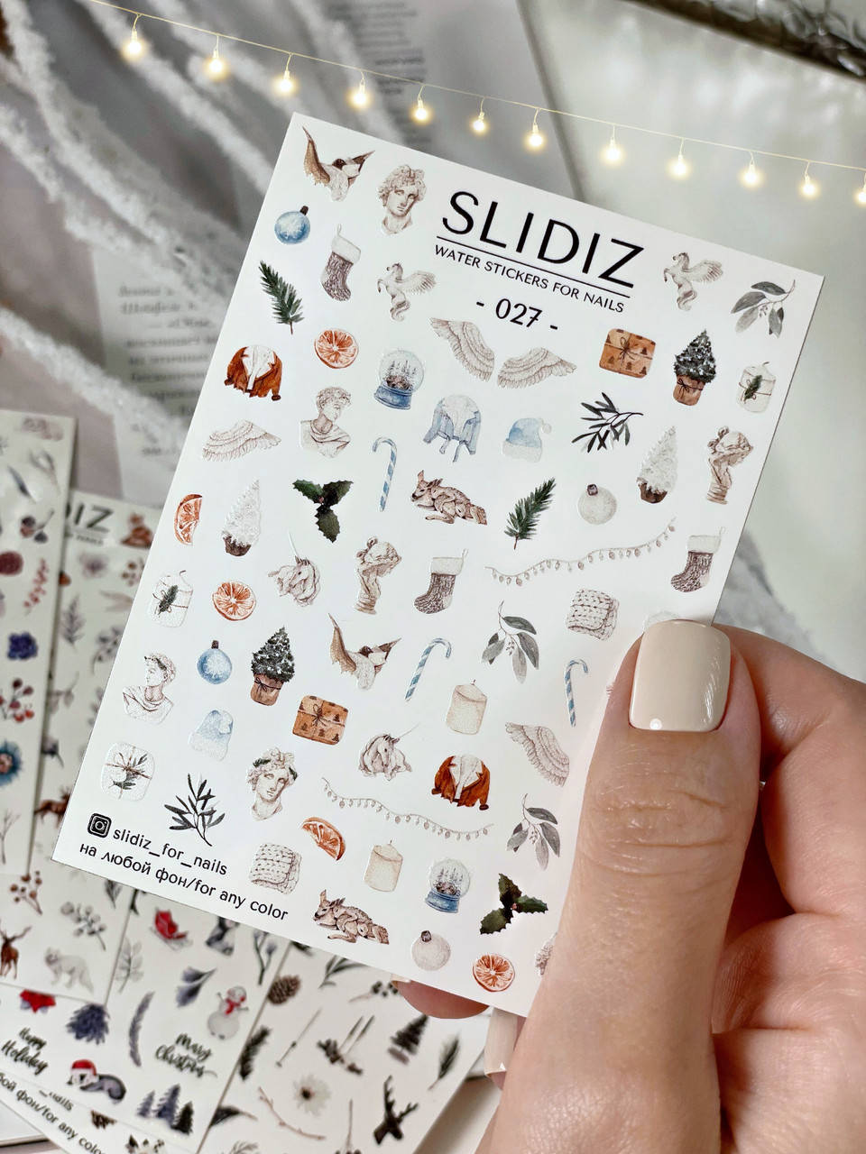 Слайдер-дизайн SLIDIZ водная наклейка для ногтей на любой фон, новогодние, зима, Новый год, Рождество
Слайдер-дизайн SLIDIZ водная наклейка для ногтей на любой фон, новогодние, зима, Новый год, Рождество