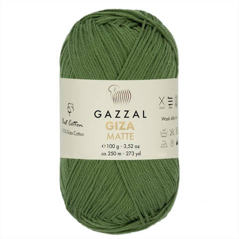 Gazzal Giza Matte (Газзал Гиза Матте) № 5562 оливково-зеленый (Пряжа хлопок, нитки для вязания), Зелёный
Gazzal Giza Matte (Газзал Гиза Матте) № 5562 оливково-зеленый (Пряжа хлопок, нитки для вязания), Зелёный
