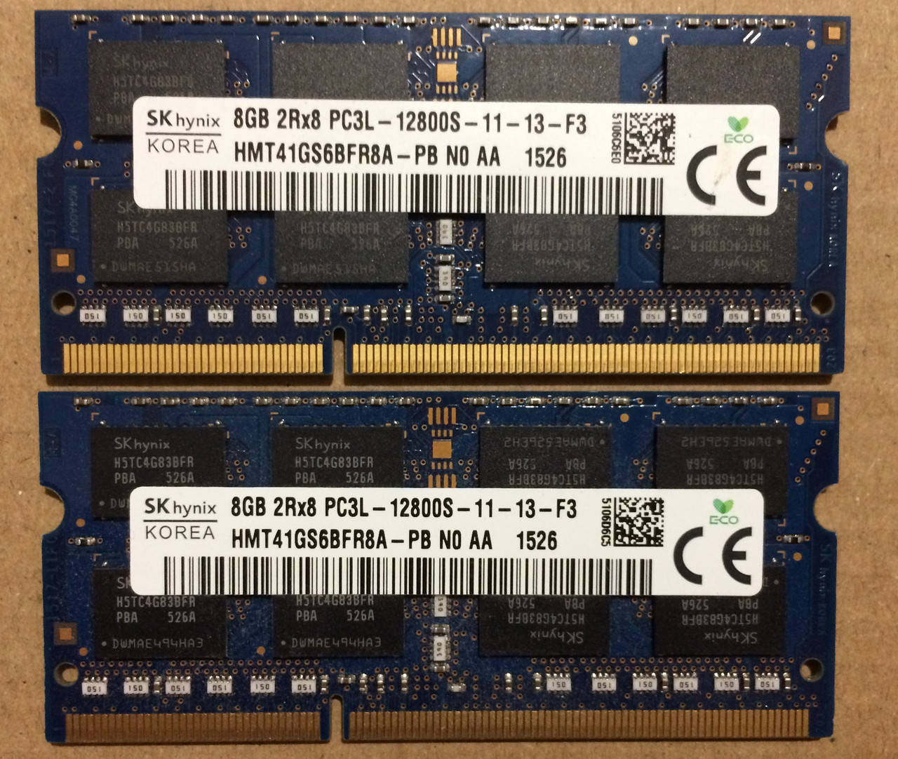 Для ноутбука 16GB 2x8GB DDR3L 1600MHz Hynix PC3L 12800S 2Rx8 RAM Оперативная память DDR3 HMT41GS6BFR8A
Для ноутбука 16GB 2x8GB DDR3L 1600MHz Hynix PC3L 12800S 2Rx8 RAM Оперативная память DDR3 HMT41GS6BFR8A