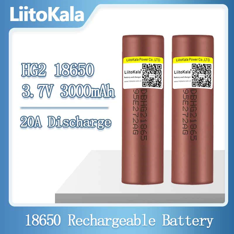Аккумулятор высокотоковый Li-Ion LiitoKala (LG) HG2 18650 3000 mAh 20А
Аккумулятор высокотоковый Li-Ion LiitoKala (LG) HG2 18650 3000 mAh 20А