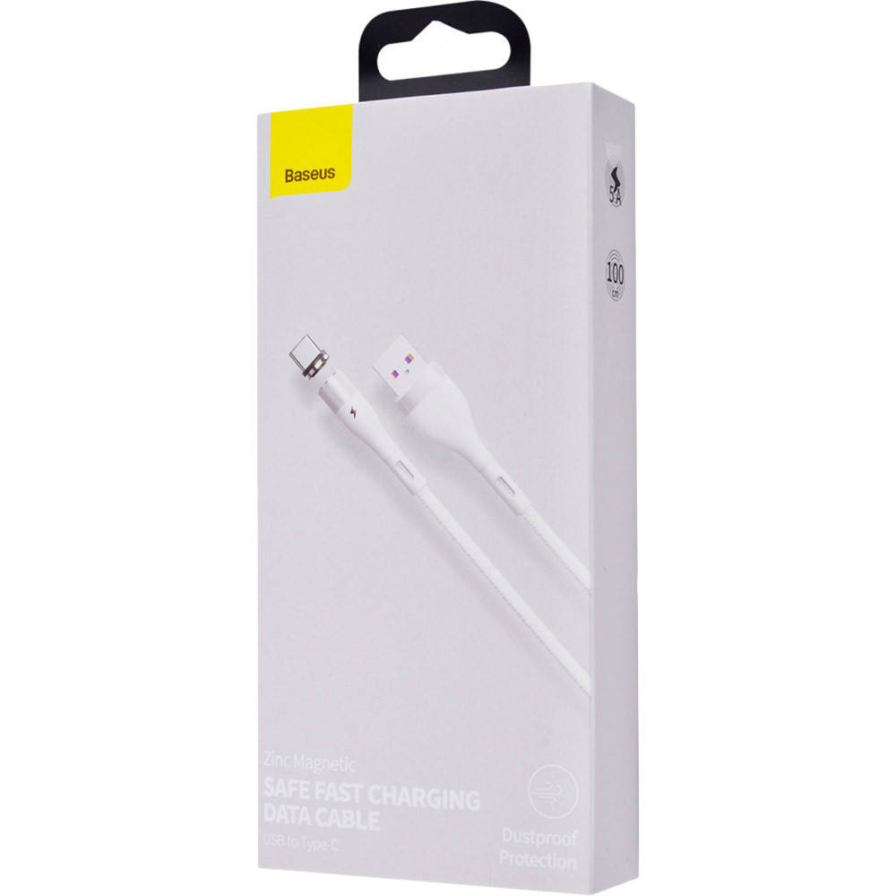 Кабель магнитный Baseus Zinc Magnetic Safe Fast Charging Data Cable USB to Type-C 5A 1m \ White, Белый
Кабель магнитный Baseus Zinc Magnetic Safe Fast Charging Data Cable USB to Type-C 5A 1m \ White, Белый
