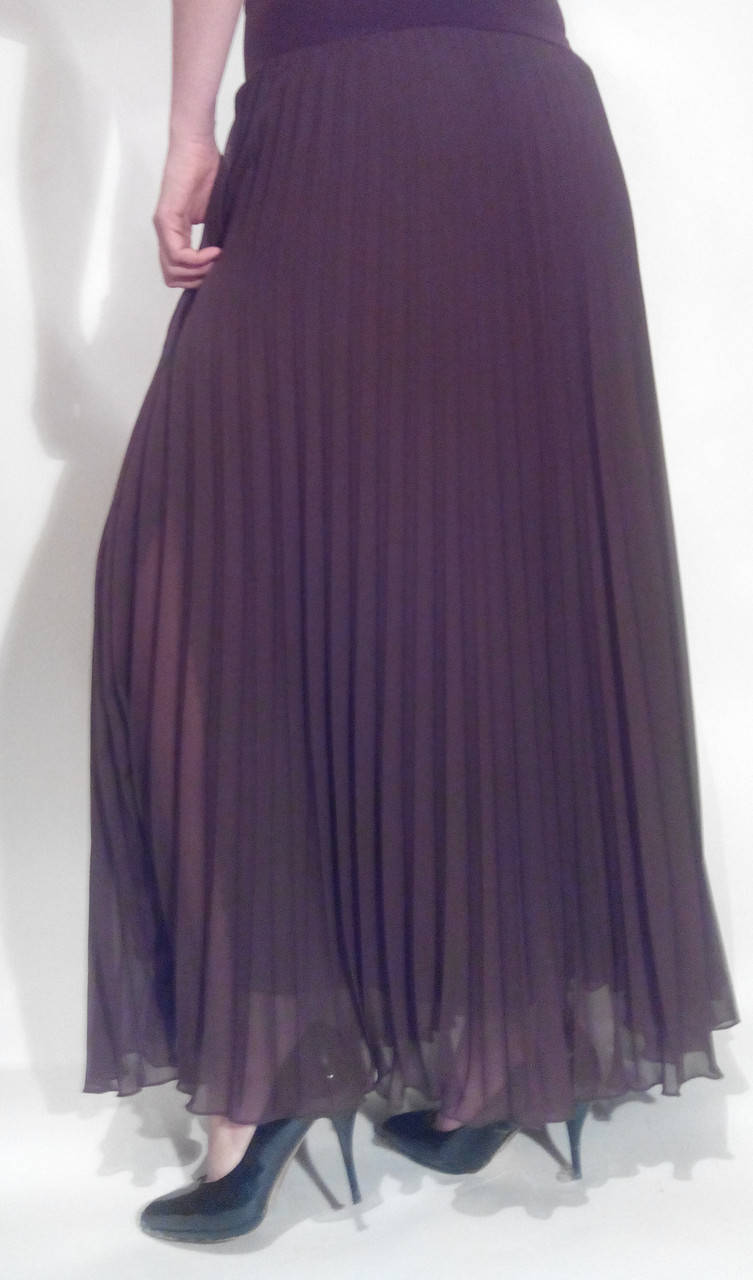 Юбка плиссе-гофре в пол шифон ШОКОЛАД, тёмно-коричневый
Юбка плиссе-гофре в пол шифон ШОКОЛАД, тёмно-коричневый