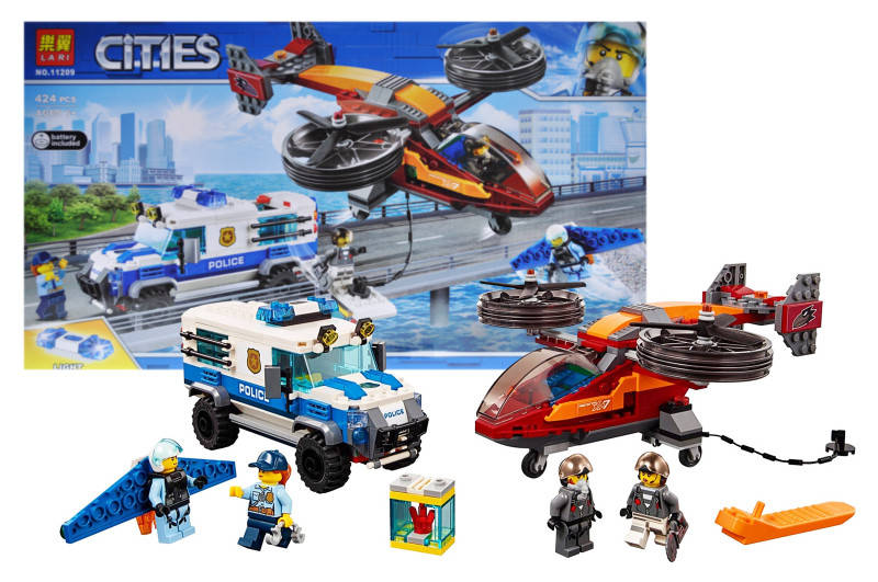 Конструктор "CITIES" "Воздушная полиция: кража диамантов" 424 дет. 11209 р.48*28*6см., Разные цвета
Конструктор "CITIES" "Воздушная полиция: кража диамантов" 424 дет. 11209 р.48*28*6см., Разные цвета