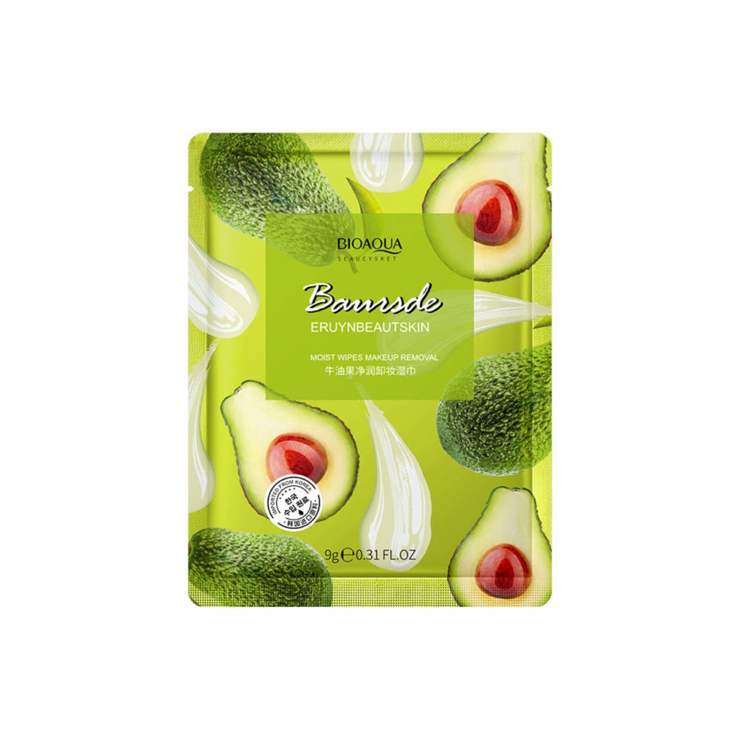 Очищающая влажная салфетка для снятия макияжа с маслом авокадо Bioaqua Moist Wipes Makeup Removal
Очищающая влажная салфетка для снятия макияжа с маслом авокадо Bioaqua Moist Wipes Makeup Removal