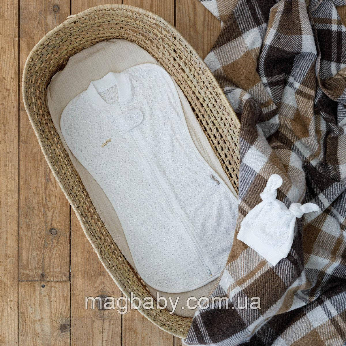 Евро пеленка кокон на молнии с шапочкой Wind, молоко 3-6 мес, Молочный 
Евро пеленка кокон на молнии с шапочкой Wind, молоко 3-6 мес, Молочный