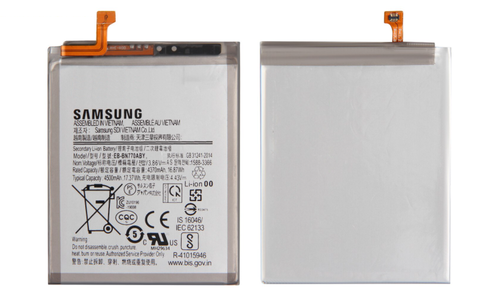 Оригинальный аккумулятор ( АКБ / батарея ) EB-BN770ABY для Samsung Galaxy Note 10 Lite N770 | N770F 4500mAh
Оригинальный аккумулятор ( АКБ / батарея ) EB-BN770ABY для Samsung Galaxy Note 10 Lite N770 | N770F 4500mAh