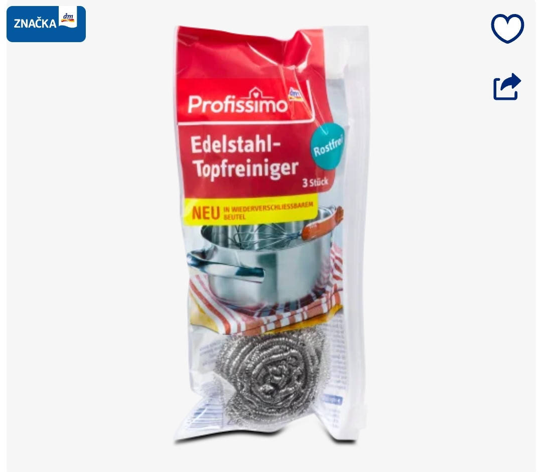 Profissimo Edelstahl-Topfreiniger - Губка из нержавеющей стали для мытья посуды, 3 шт
Profissimo Edelstahl-Topfreiniger - Губка из нержавеющей стали для мытья посуды, 3 шт