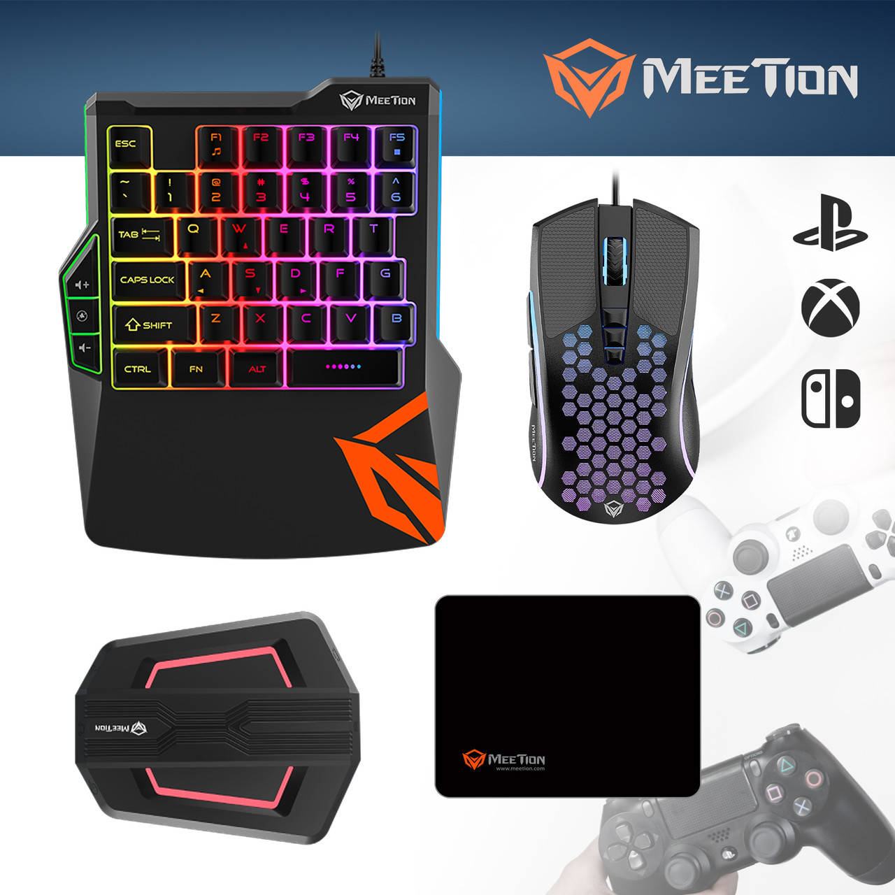 Игровой набор Meetion 4in1MT-C0015В клавиатура и мышь для ps4 ps3 xbox 360 клавиатура и мышь для пс3 пс4
Игровой набор Meetion 4in1MT-C0015В клавиатура и мышь для ps4 ps3 xbox 360 клавиатура и мышь для пс3 пс4
