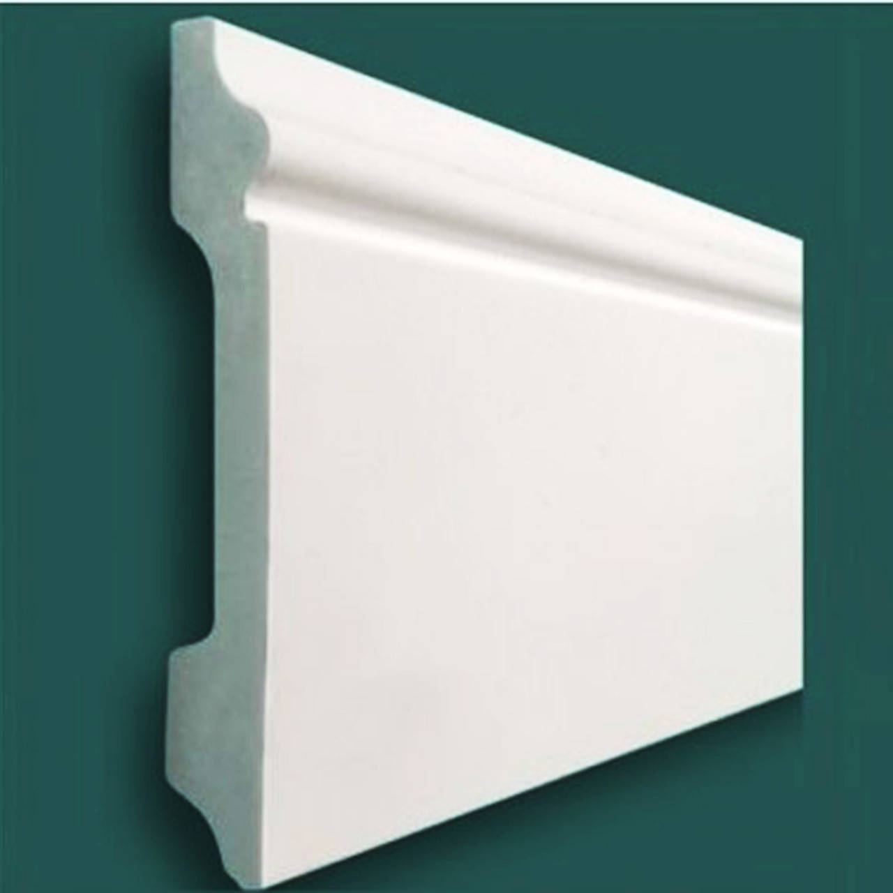 Плинтус напольный (80х12х2400мм) под покраску ударопрочный дюрополимер, Белый 
Плинтус напольный (80х12х2400мм) под покраску ударопрочный дюрополимер, Белый