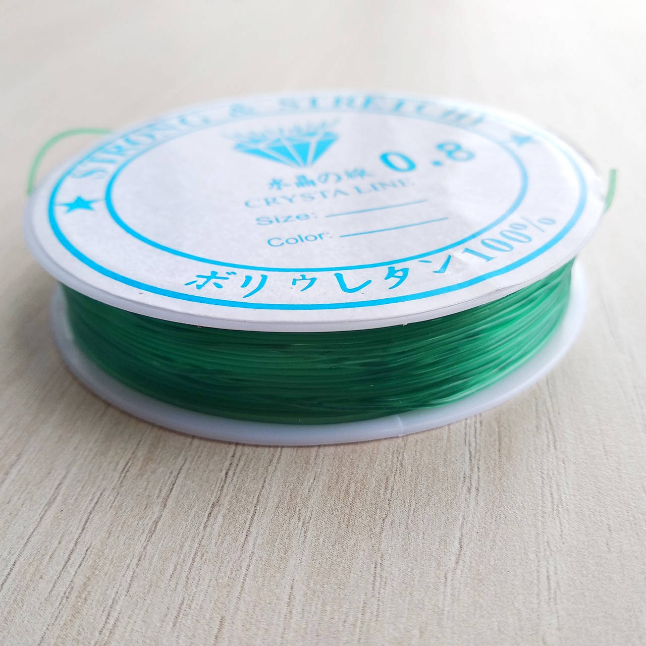 Резинка силіконова для браслетів 0,8 мм, зелена
Резинка силіконова для браслетів 0,8 мм, зелена