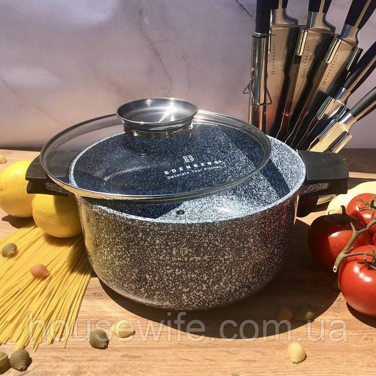 Кастрюля казан с антипригарным гранитным покрытием 4.4 л 24 см Edenberg EB-3978 Индукционный казан 
Кастрюля казан с антипригарным гранитным покрытием 4.4 л 24 см Edenberg EB-3978 Индукционный казан