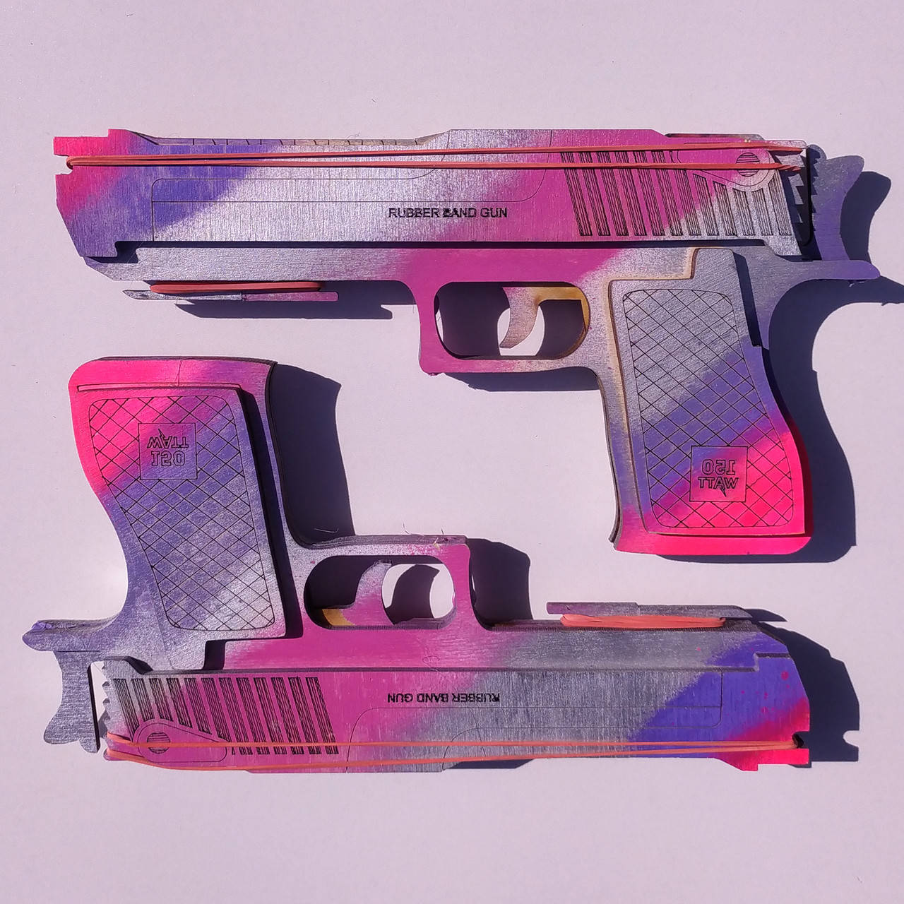 Деревянный Пистолет Дигл (Desert Eagle) из CS:GO (КС:ГО) Стреляющий Резинками. Цвет: Серо-Фиолетовый Градиент.
Деревянный Пистолет Дигл (Desert Eagle) из CS:GO (КС:ГО) Стреляющий Резинками. Цвет: Серо-Фиолетовый Градиент.
