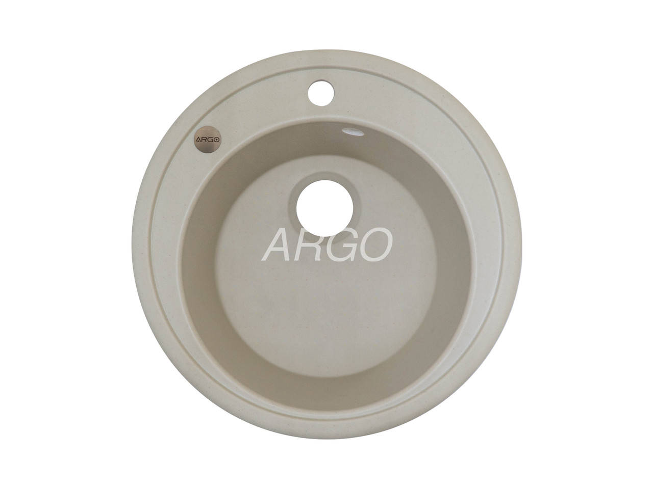 Круглая гранитная мойка для кухни Argo Tondo Ivori 510*200 
Круглая гранитная мойка для кухни Argo Tondo Ivori 510*200