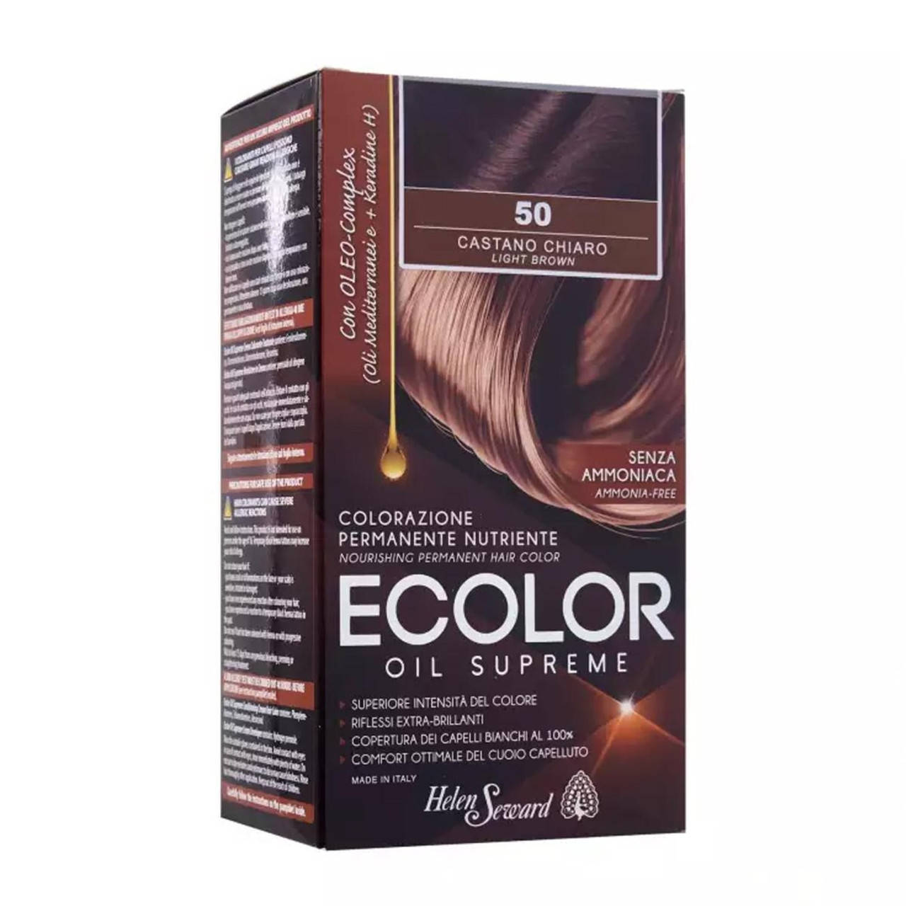 Набор для окрашивания в домашних условиях HELEN SEWARD Ecolor Oil Supreme 50 - Светлый коричневый
Набор для окрашивания в домашних условиях HELEN SEWARD Ecolor Oil Supreme 50 - Светлый коричневый