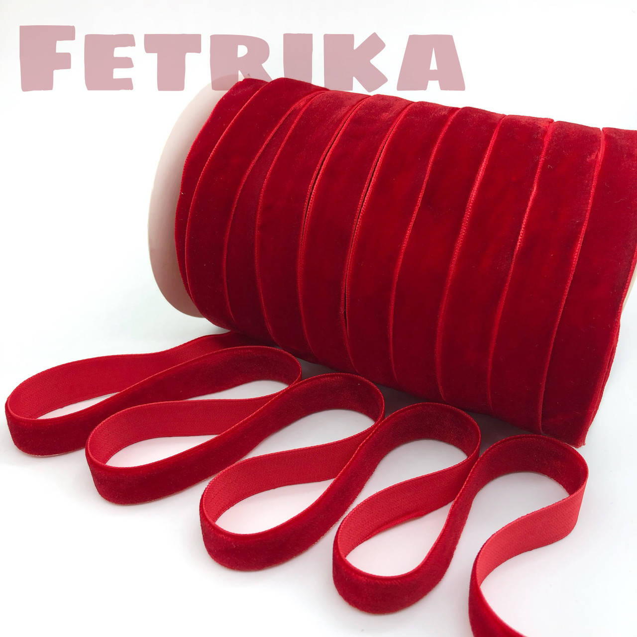 Лента бархатная 1,5 см, красная, Красный 
Лента бархатная 1,5 см, красная, Красный