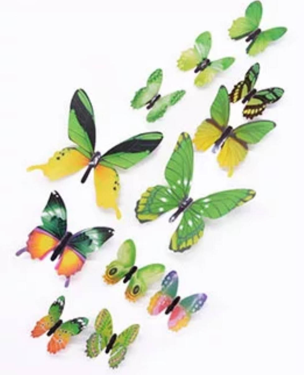 Комплект 3D бабочек (12шт), Фиолетовый
Комплект 3D бабочек (12шт), Фиолетовый