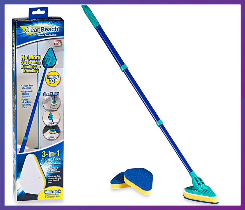 Универсальная чистящая щетка-швабра Clean Reach, Синий
Универсальная чистящая щетка-швабра Clean Reach, Синий
