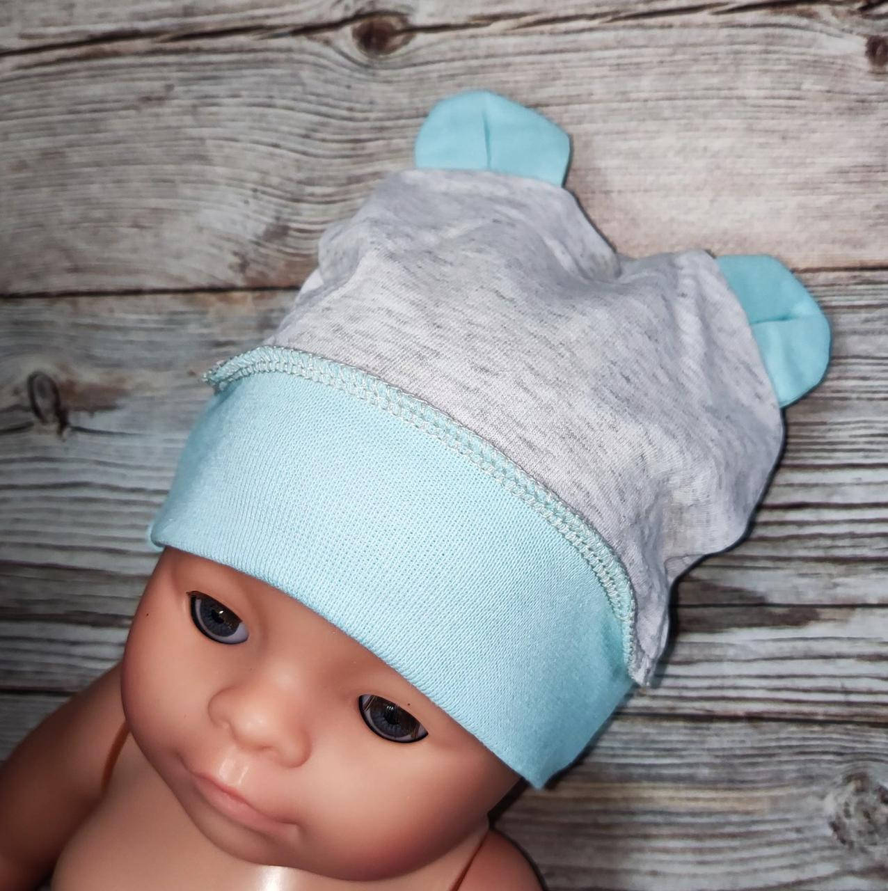 Хлопковая шапочка в роддом для новорожденных
Хлопковая шапочка в роддом для новорожденных