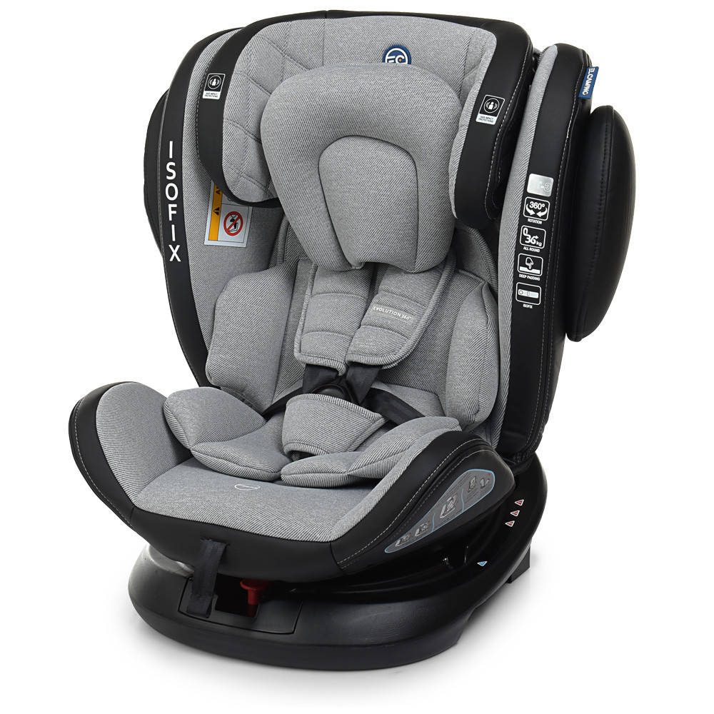 Детское автокресло от рождения (0+ 1-2-3, 0-36 кг, isofix) El Camino Evolution 360º ME 1045 Royal Gray Серый
Детское автокресло от рождения (0+ 1-2-3, 0-36 кг, isofix) El Camino Evolution 360º ME 1045 Royal Gray Серый