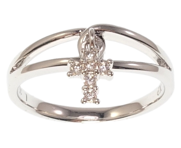 Кольцо Xuping Родий "Петельки с Подвеской Крестик" р.19.5 
Кольцо Xuping Родий "Петельки с Подвеской Крестик" р.19.5