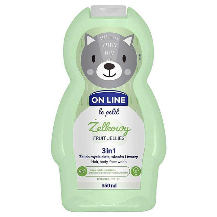 Шампунь+гель для душа ON LINE Фруктовое желе детский 350 мл 
Шампунь+гель для душа ON LINE Фруктовое желе детский 350 мл