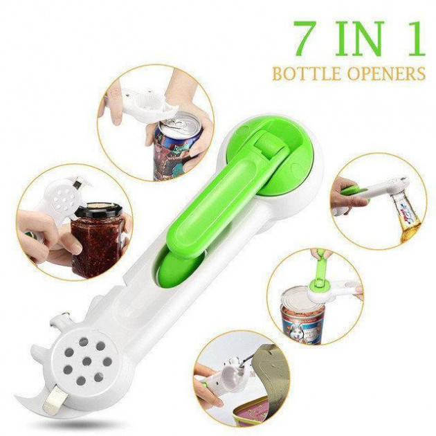 Универсальная открывалка консервный нож 7 в 1 Kitchen CanDo, для открывания любых крышек, пробок
Универсальная открывалка консервный нож 7 в 1 Kitchen CanDo, для открывания любых крышек, пробок