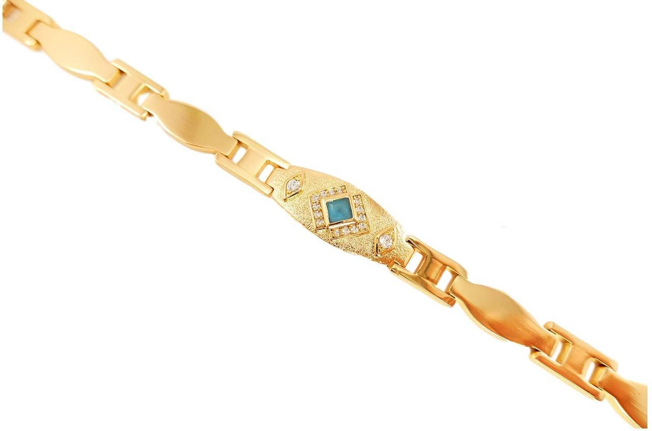 Браслет Xuping Позолота 18K "Декоративная Вставка Покрытие Шагрень и Узор с Голубым Кристаллом" длина 18,5 см
Браслет Xuping Позолота 18K "Декоративная Вставка Покрытие Шагрень и Узор с Голубым Кристаллом" длина 18,5 см