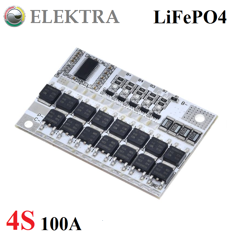 BMS 4S 100A для аккумуляторов LiFePO4 3,2V (MAX 3.65V), контролер заряда/разряда с балансировкой.
BMS 4S 100A для аккумуляторов LiFePO4 3,2V (MAX 3.65V), контролер заряда/разряда с балансировкой.