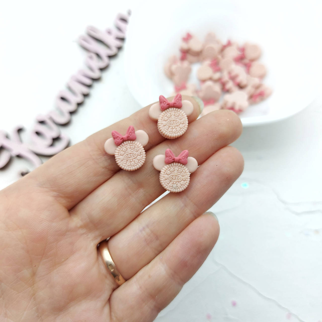 Кабошон "ОРЕО МІККІ", 15мм 
Кабошон "ОРЕО МІККІ", 15мм