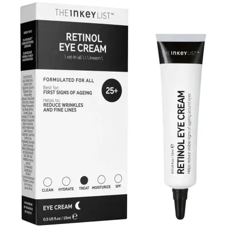 THE INKEY LIST Retinol Eye Cream Антивозрастной крем с ретинолом для кожи вокруг глаз 15 мл
THE INKEY LIST Retinol Eye Cream Антивозрастной крем с ретинолом для кожи вокруг глаз 15 мл