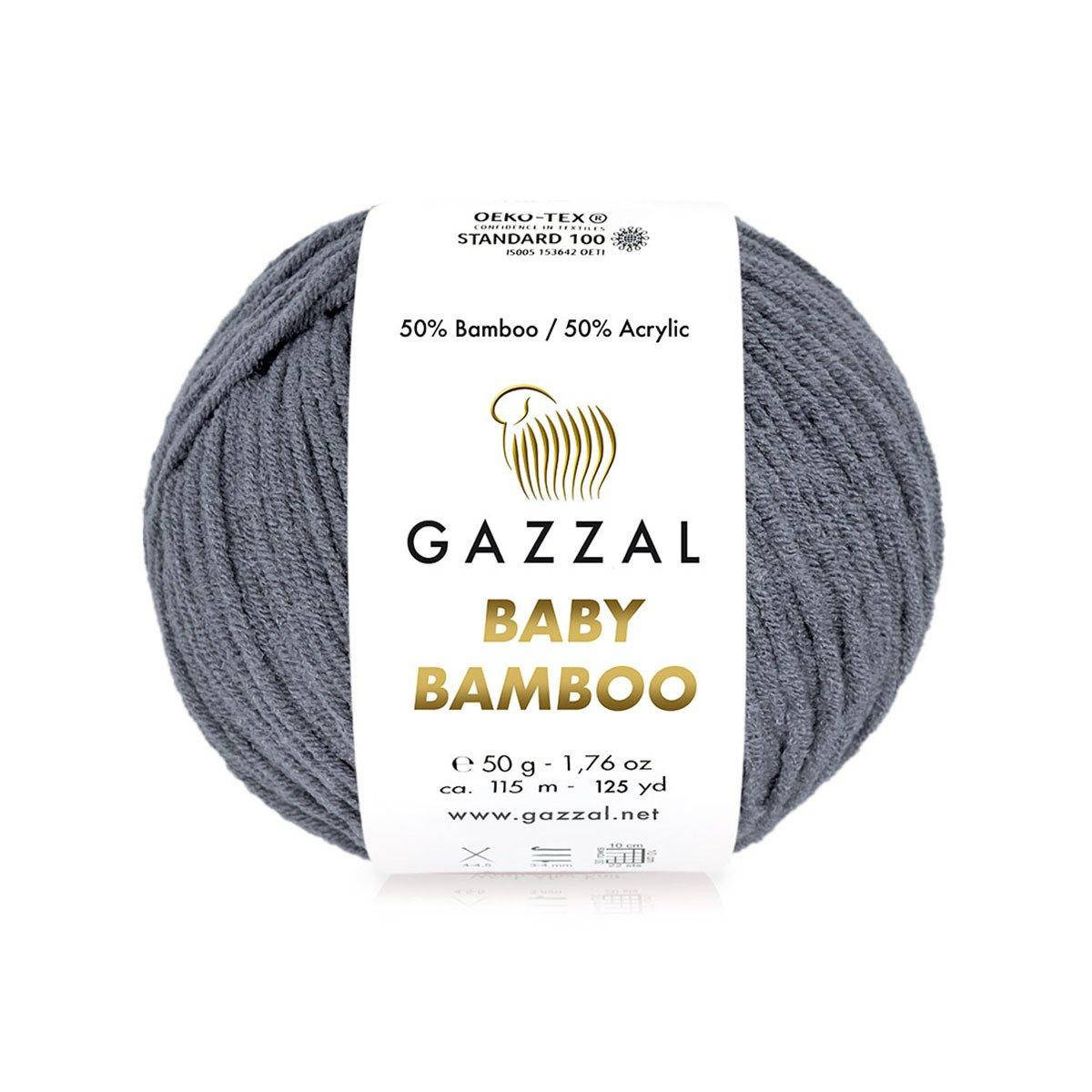Gazzal Baby Bamboo (Газзал Беби Бамбу) № 95218 темно-серый (Пряжа бамбук, нитки для вязания)
Gazzal Baby Bamboo (Газзал Беби Бамбу) № 95218 темно-серый (Пряжа бамбук, нитки для вязания)