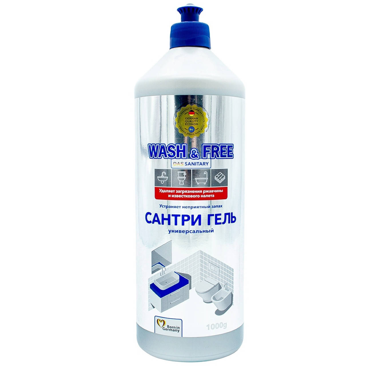 Универсальное чистящее средство Сантри-гель “Wash & Free” das sanitary, вашен фри 1л
Универсальное чистящее средство Сантри-гель “Wash & Free” das sanitary, вашен фри 1л
