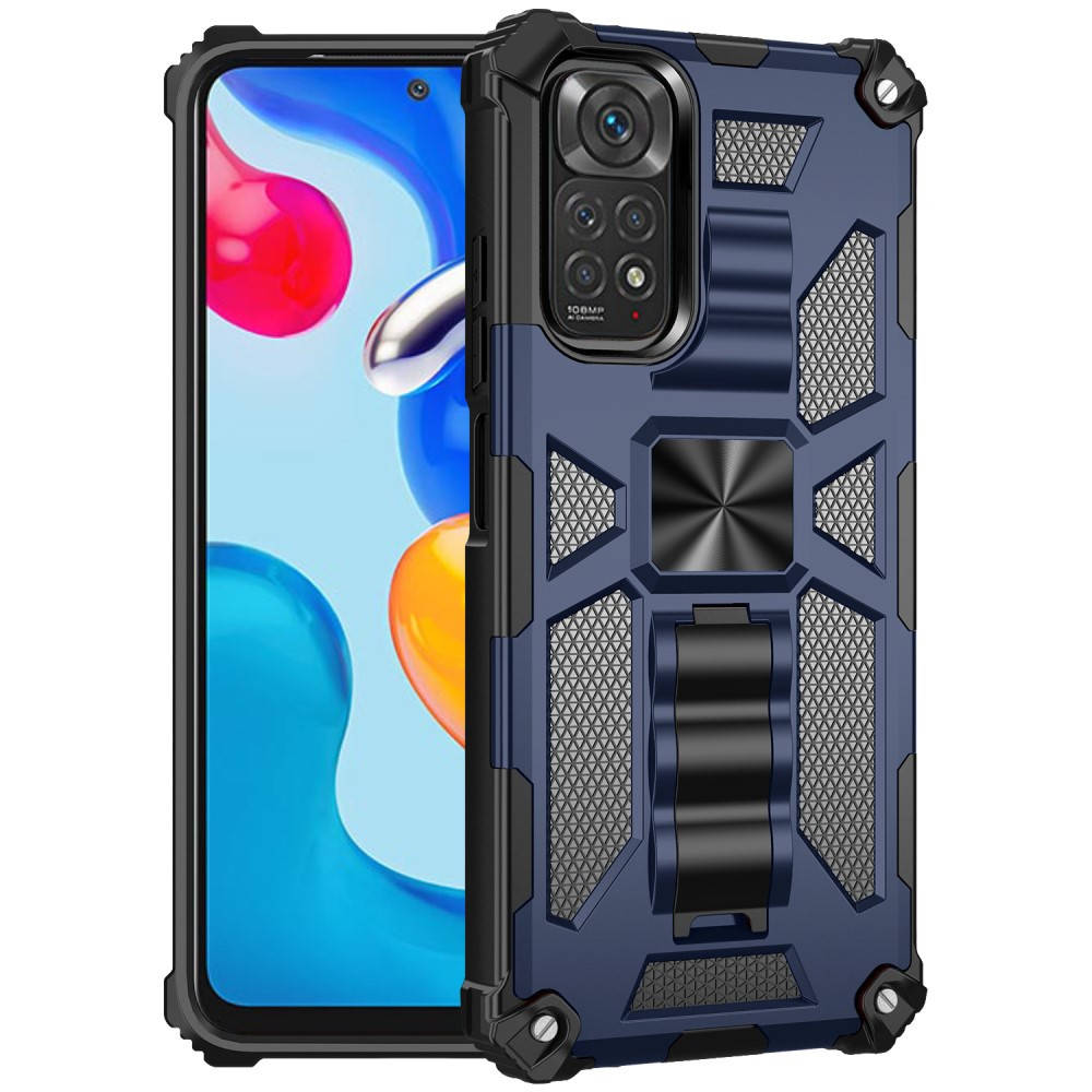 Чехол Shockproof Shield для Xiaomi Redmi Note 11 / Note 11S бампер противоударный с подставкой Blue, Синий
Чехол Shockproof Shield для Xiaomi Redmi Note 11 / Note 11S бампер противоударный с подставкой Blue, Синий