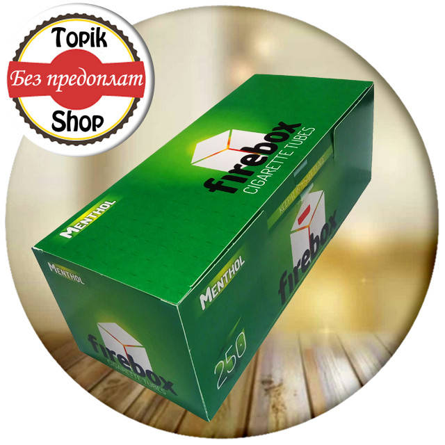 Гильзы для сигарет Firebox Menthol 250 со вкусом ментола. Без капсулы для набивки сигарет табаком. Вкус ментол
Гильзы для сигарет Firebox Menthol 250 со вкусом ментола. Без капсулы для набивки сигарет табаком. Вкус ментол