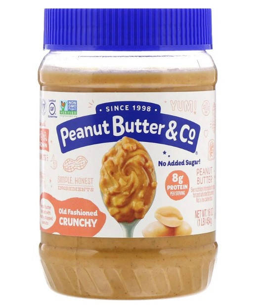 Peanut Butter & Co., 100% натуральное, хрустящее арахисовое масло по старинному рецепту, 16 унц. (454 г)
Peanut Butter & Co., 100% натуральное, хрустящее арахисовое масло по старинному рецепту, 16 унц. (454 г)