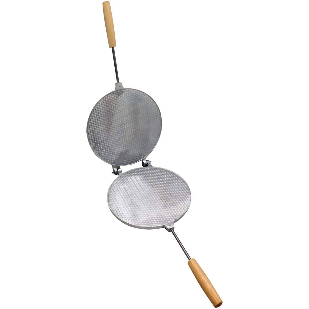 Вафельница форма для выпечки вафельных коржей круглая 210 мм (большая, деревянные ручки, кружки) 
Вафельница форма для выпечки вафельных коржей круглая 210 мм (большая, деревянные ручки, кружки)