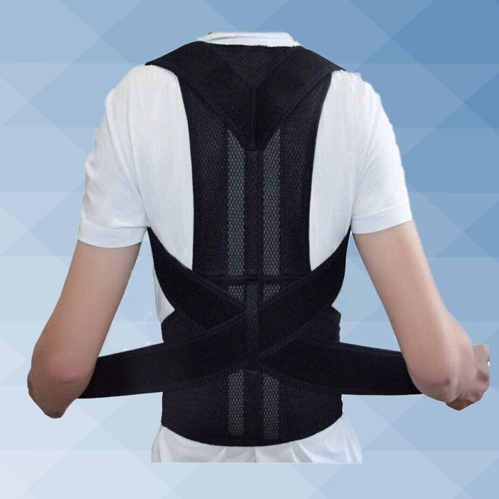 Корректор осанки Back Pain Need Help Черный, корсет для осанки от боли в спине чёрного цвета 
Корректор осанки Back Pain Need Help Черный, корсет для осанки от боли в спине чёрного цвета