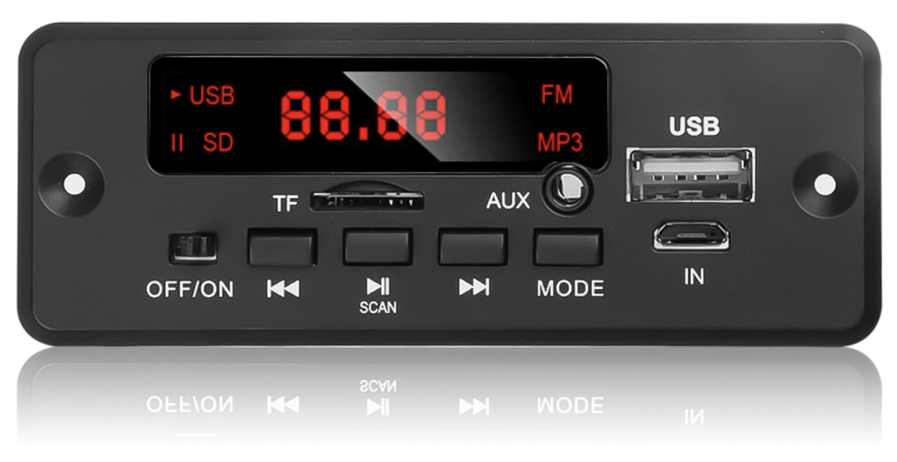 Магнитола автомобильная 6-12В с Bluetooth 5.0 усилителем 2х25Вт - USB, MP3, WAV, APE, FLAC, FM, AUX, TF
Магнитола автомобильная 6-12В с Bluetooth 5.0 усилителем 2х25Вт - USB, MP3, WAV, APE, FLAC, FM, AUX, TF
