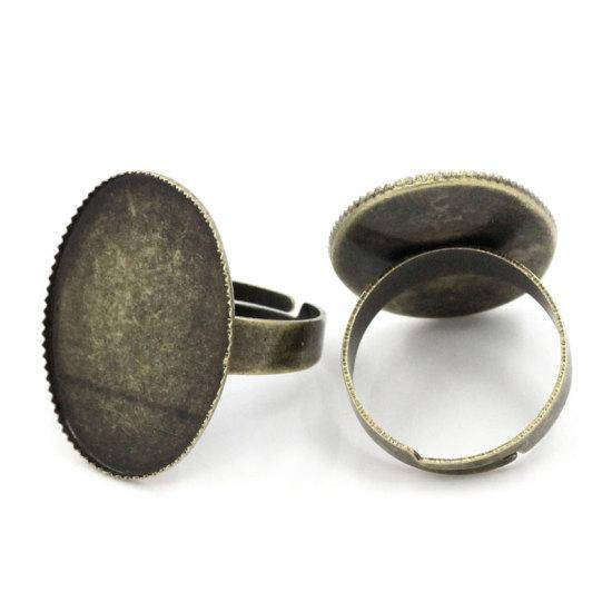 Кольцо Finding Регулируемое Античная бронза Под овальную вставку 25 мм х 18 мм 18.3 mm 
Кольцо Finding Регулируемое Античная бронза Под овальную вставку 25 мм х 18 мм 18.3 mm