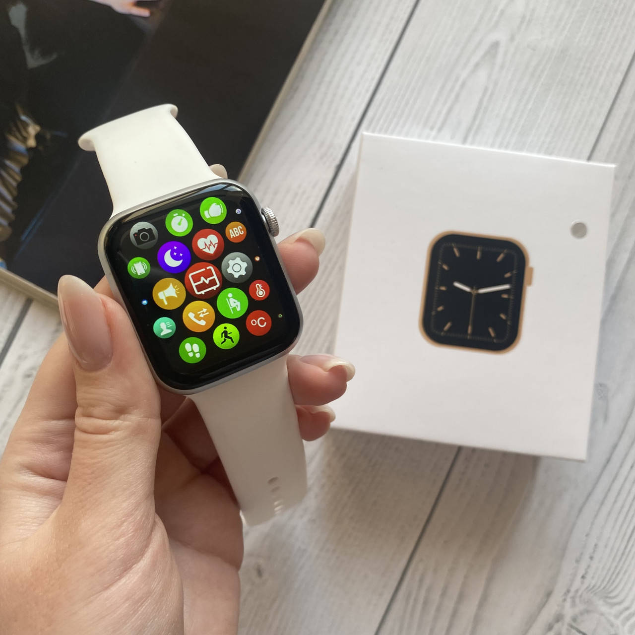 Смарт часы W26 Телефон Тонометр ЭКГ Термометр Счетчик калорий белые Smart Watch Series 6
Смарт часы W26 Телефон Тонометр ЭКГ Термометр Счетчик калорий белые Smart Watch Series 6