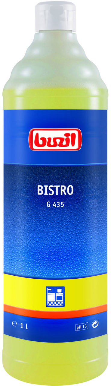 Buzil G435 Bistro сильнодействующее средство для очистки масложировых загрязнений в пищевой промышленности 1л
Buzil G435 Bistro сильнодействующее средство для очистки масложировых загрязнений в пищевой промышленности 1л