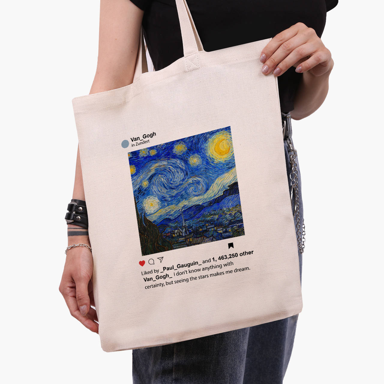 Эко сумка Инстаграм Звёздная ночь Винсент Ван Гог (Instagram van Gogh) (9227-2965) бежева классическая, Белый
Эко сумка Инстаграм Звёздная ночь Винсент Ван Гог (Instagram van Gogh) (9227-2965) бежева классическая, Белый