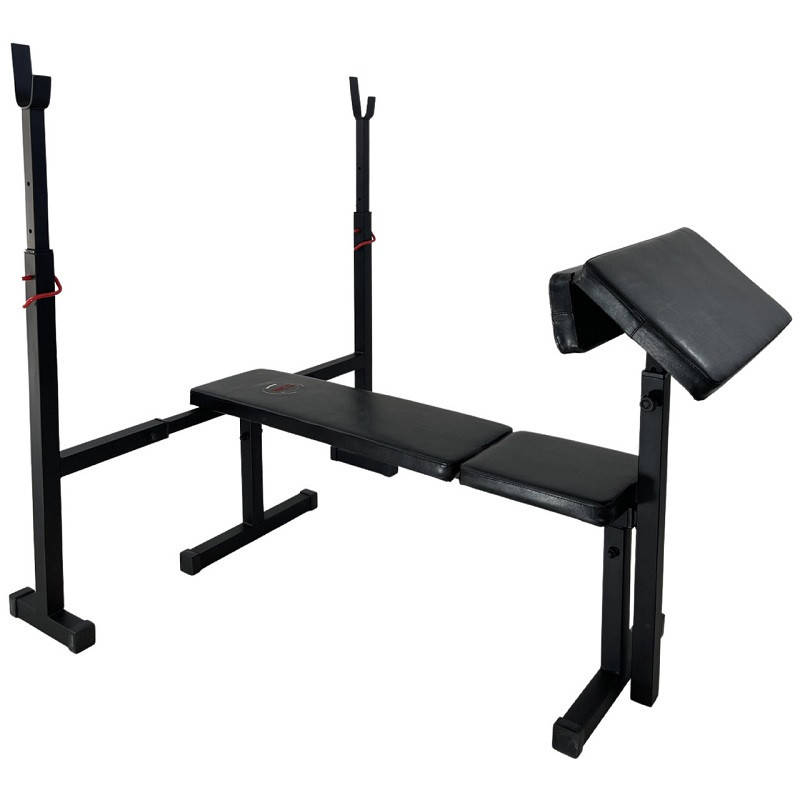 Скамья для жима WCG-006 со стойками под штангу + приставка Скотта, Черный
Скамья для жима WCG-006 со стойками под штангу + приставка Скотта, Черный