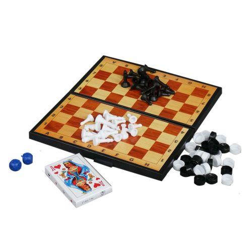 Набор классических игр Maximus 4 в 1 "Шашки, шахматы, нарды и карты" поле 24 х 22 см 5240
Набор классических игр Maximus 4 в 1 "Шашки, шахматы, нарды и карты" поле 24 х 22 см 5240