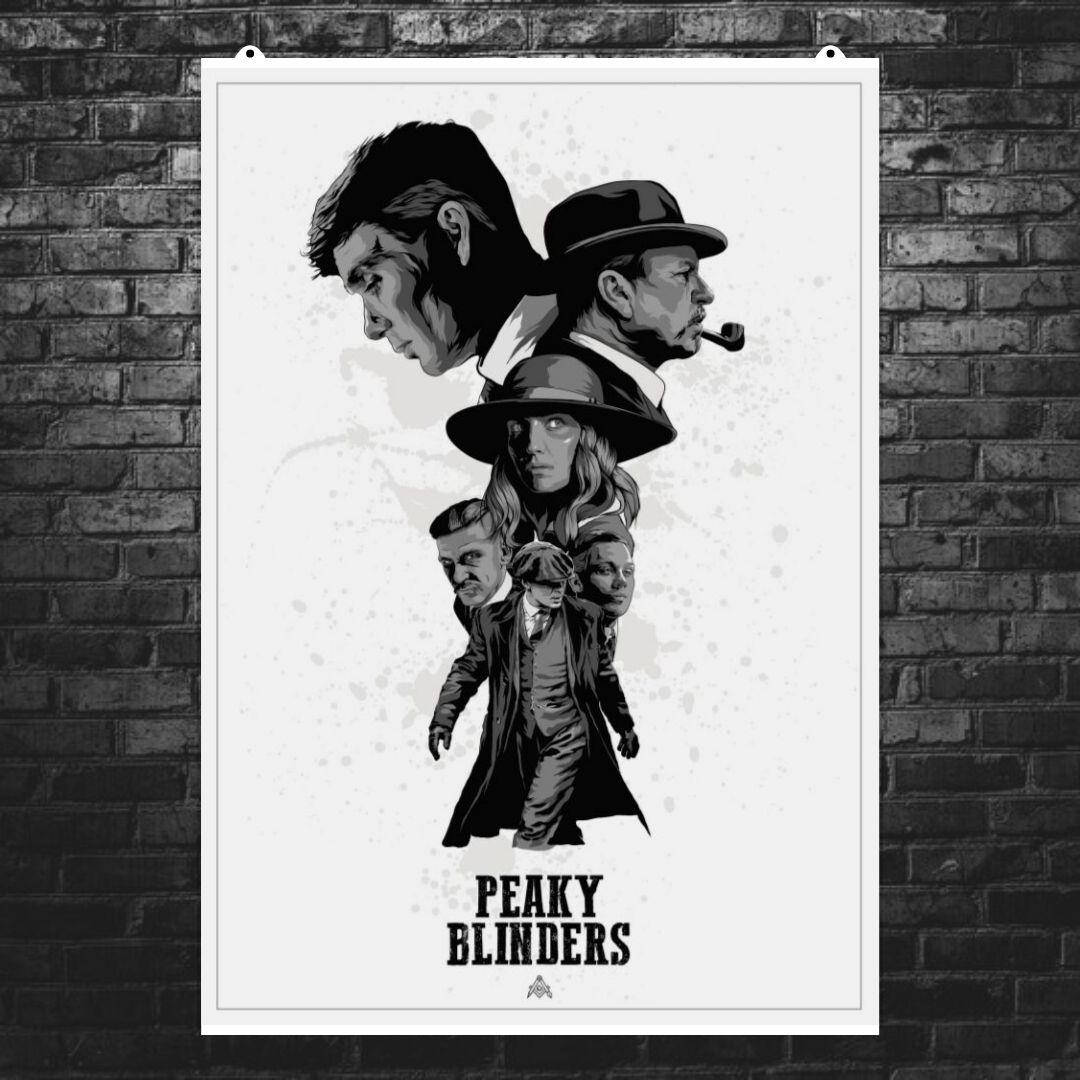 Постер "Peaky blinders", Острые козырьки, белый фон. Размер 42x30см (A3). Матовая бумага
Постер "Peaky blinders", Острые козырьки, белый фон. Размер 42x30см (A3). Матовая бумага